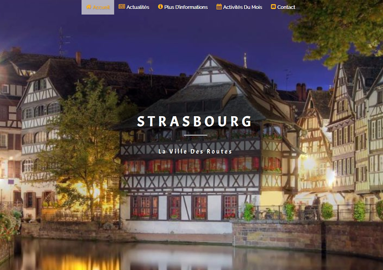 Capture d'écran du site web "Strasbourg, la ville des routes"